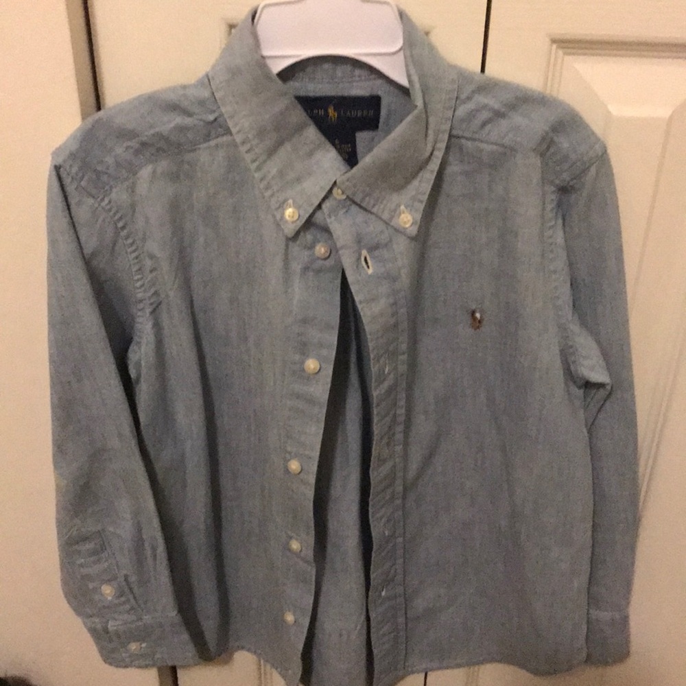 Polo long sleeve jean shirt